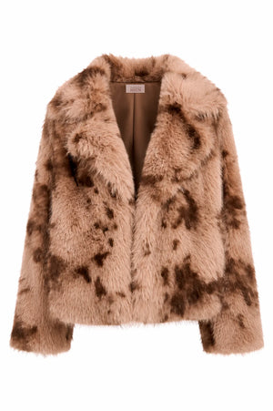 Toffee Faux Fur Coat