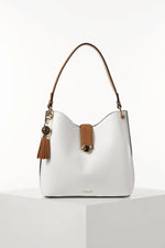 Load image into Gallery viewer, White Andrea Hobo Tote
