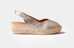 Load image into Gallery viewer, Gold Espadrilles
