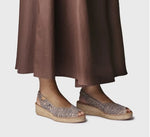 Load image into Gallery viewer, Beige Animal Print Espadrilles
