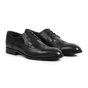 Black Bielsa Brogue Shoes