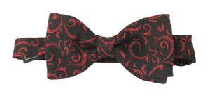 Van Buck Black and Red Lurex Bow Tie
