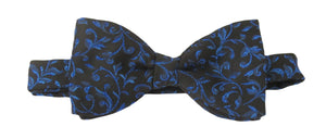 Van Buck Black and Royal Blue Lurex Bow Tie