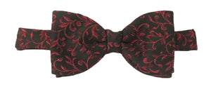 Wine Lurex Bow Tie