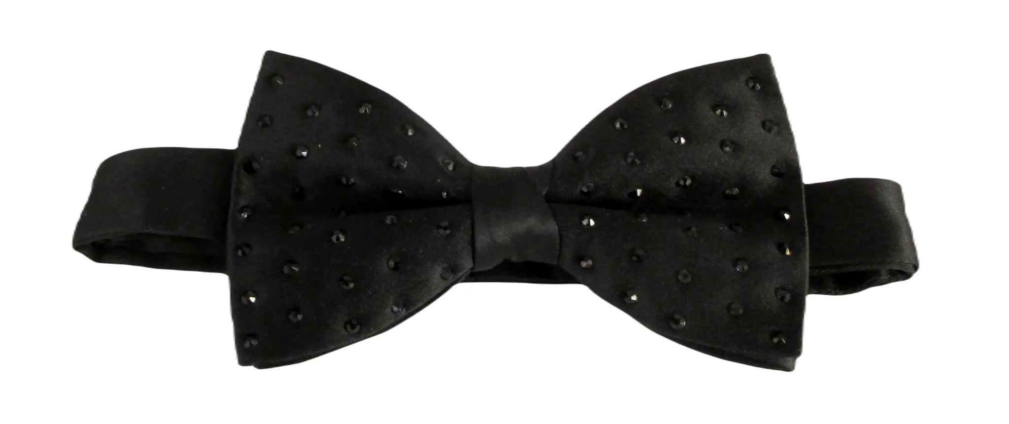 Black Diamante Bow Tie