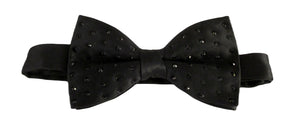 Black Diamante Bow Tie