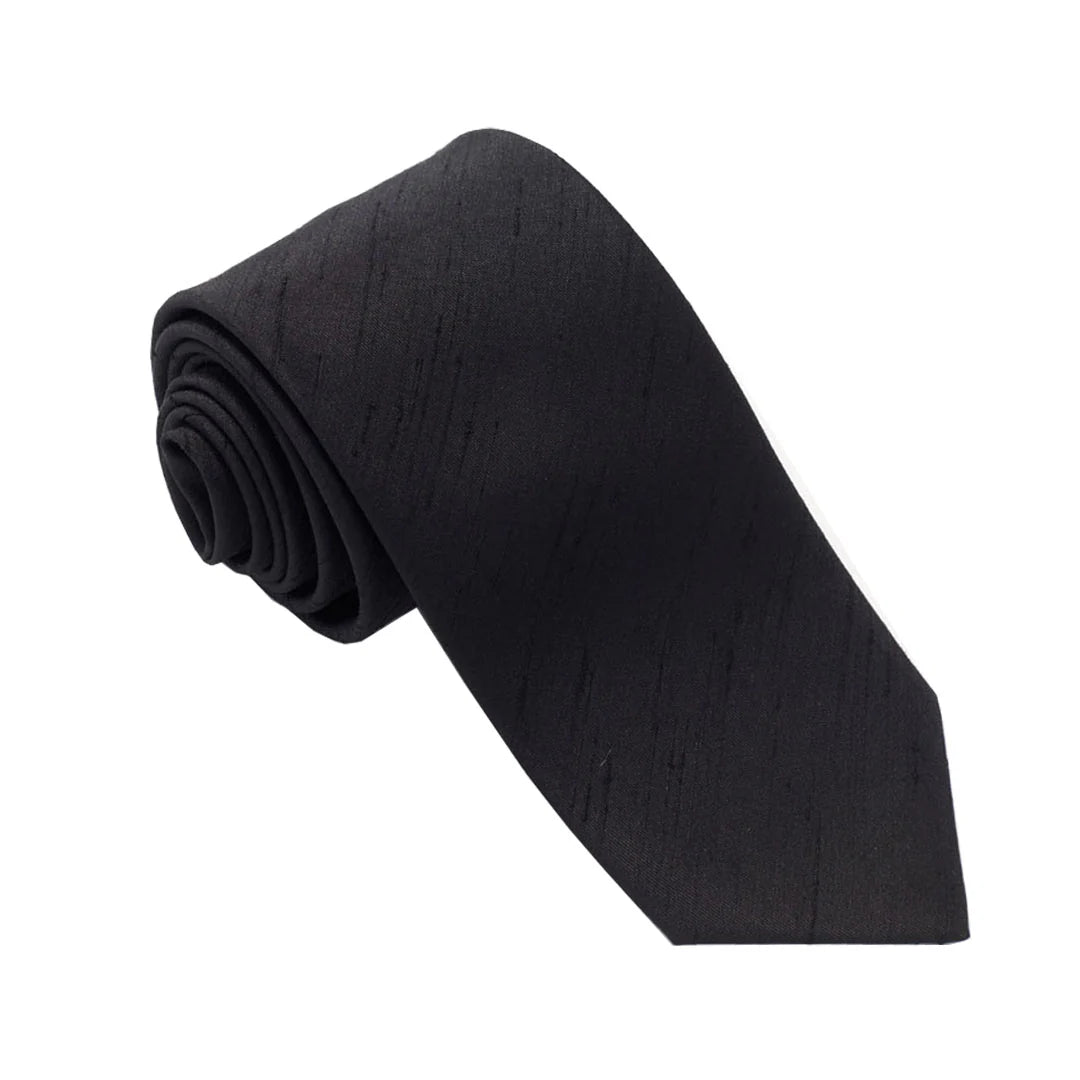 Black Slub Tie