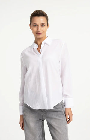 White Blouse Wtih Collar Detail