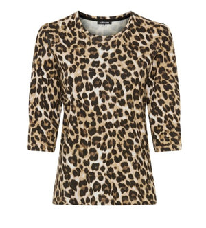 Brown Edda Animal Print Top