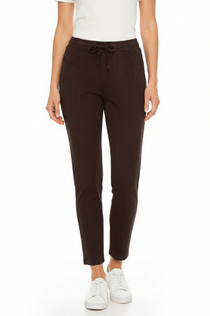 Brown Lisa Faux Suede Trousers