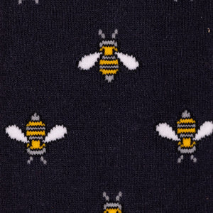 Navy Bee Bamboo Socks