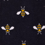 Load image into Gallery viewer, Swole Panda Bamboo Bumble Bee Socks Navy
