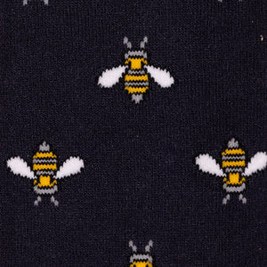 Swole Panda Bamboo Bumble Bee Socks Navy