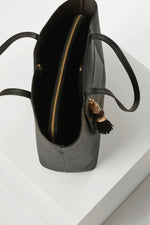 Load image into Gallery viewer, Black Cindy Tote with Laptop Pouch
