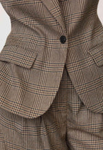Load image into Gallery viewer, Brown Check Vyea Blazer
