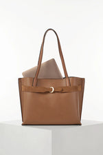 Load image into Gallery viewer, Tan Connie Laptop Tote
