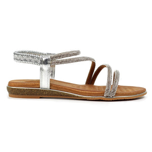 Silver Cortez Sandals