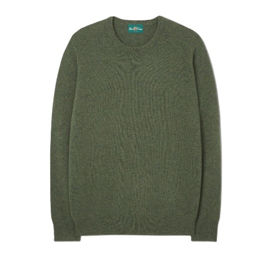 Green Lambswool Crew Neck