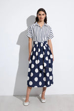 Load image into Gallery viewer, Navy Daroca Dress
