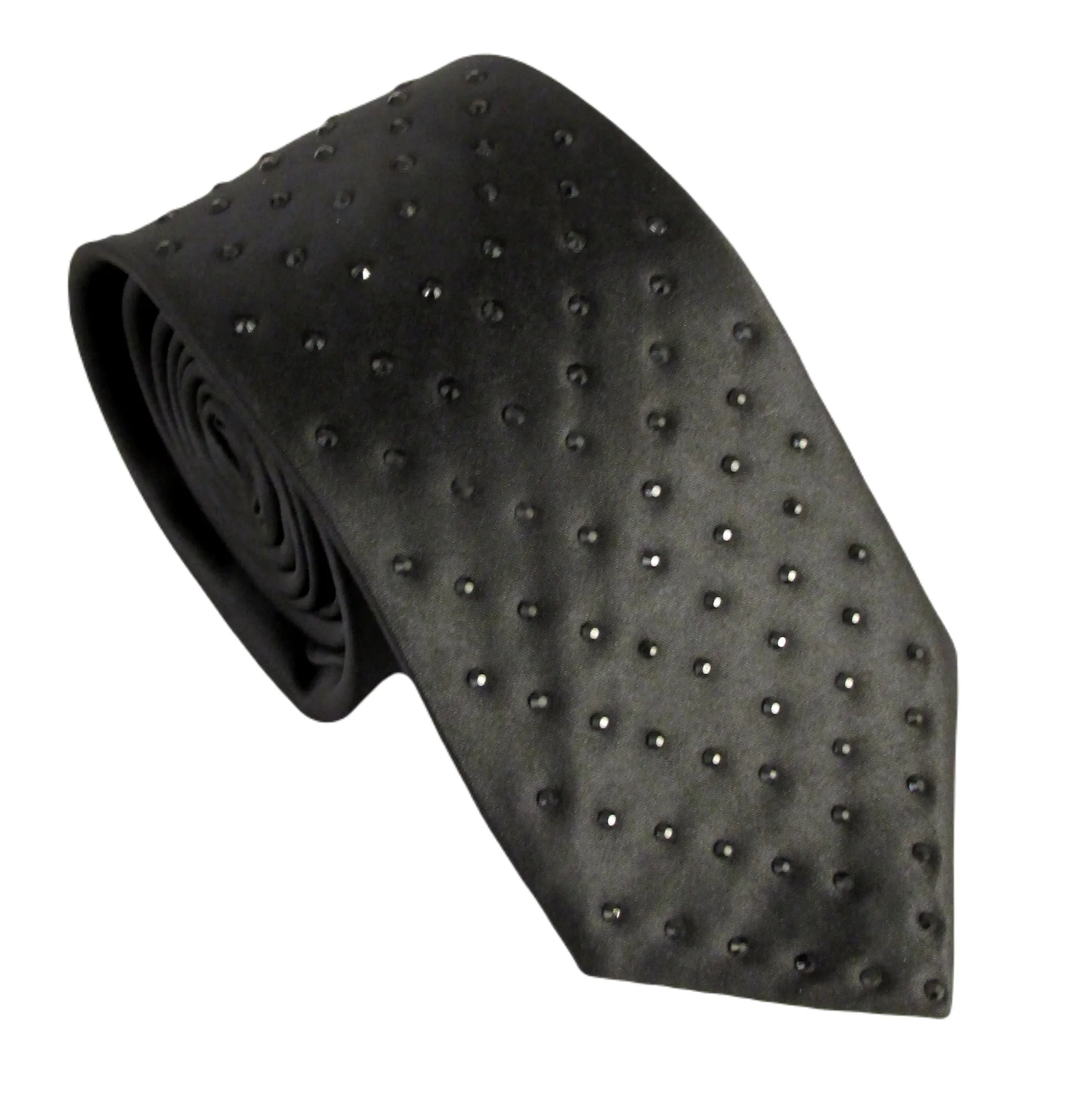 Black Diamante Tie