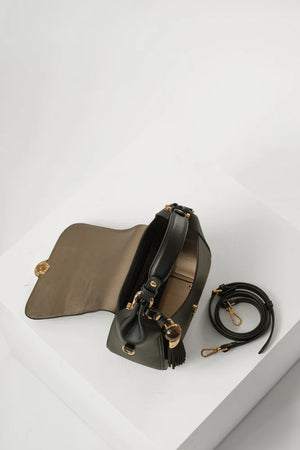 Black Diana Top Handle Crossbody