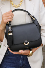 Load image into Gallery viewer, Black Diana Top Handle Crossbody

