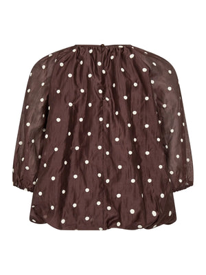 Brown Balloon Dita Blouse