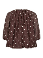 Load image into Gallery viewer, Brown Balloon Dita Blouse
