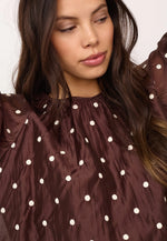 Load image into Gallery viewer, Brown Balloon Dita Blouse
