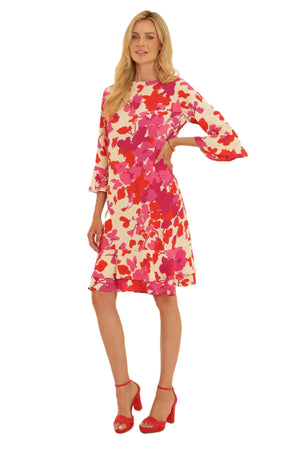 Pink Flower Hem Dress