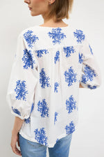 Load image into Gallery viewer, Blue Espinela Blouse

