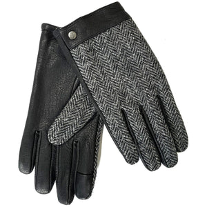 Failsworth Harris Tweed Lundale Gloves Black