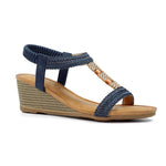 Load image into Gallery viewer, Navy Florence Sandal
