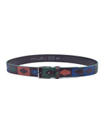 Load image into Gallery viewer, Miguel Bellido Hand Painted Ethnic Motifs Belt Brown
