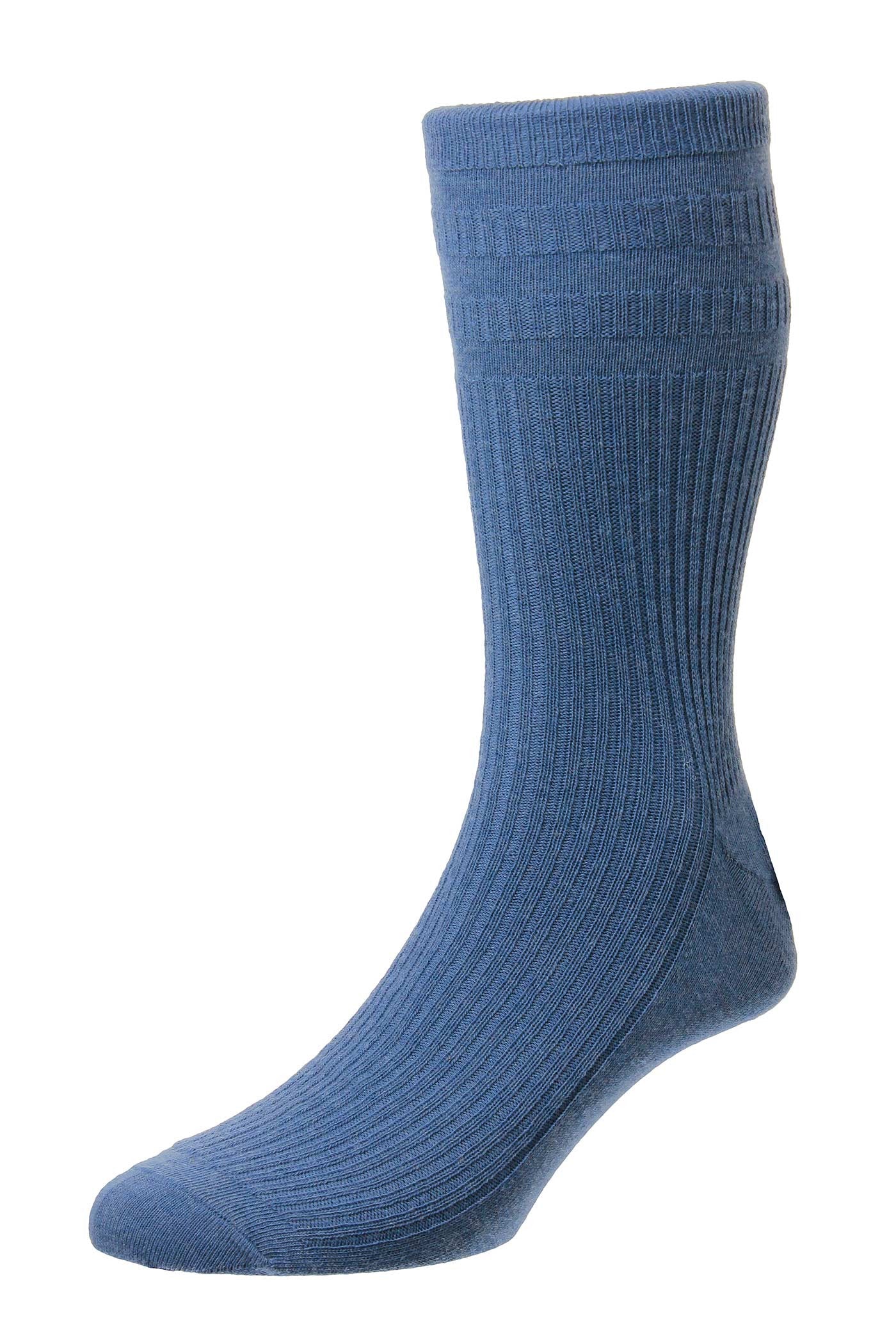 HJ Hall Wool SoftTop Socks Blue
