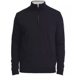 Holebrook Sweden Stellan Extrafine Wool Half Zip Sweater Navy