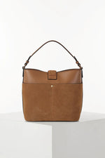 Load image into Gallery viewer, Tan Indra Bucket Crossbody
