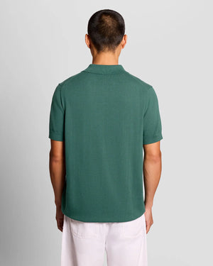 Green Knitted Polo Shirt