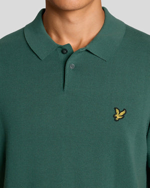 Green Knitted Polo Shirt