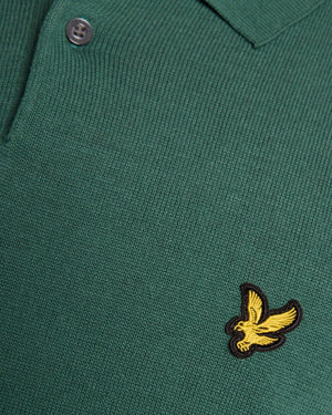 Green Knitted Polo Shirt