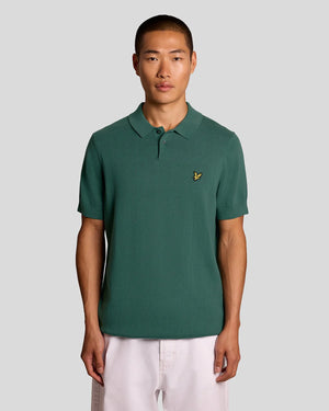 Green Knitted Polo Shirt