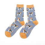 Load image into Gallery viewer, Denim Beagle Pups Socks
