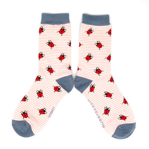 Pink Ladybird Socks