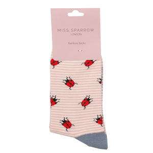 Pink Ladybird Socks