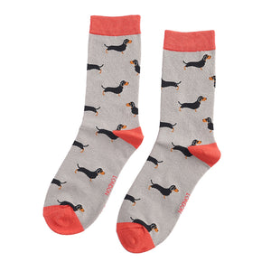 Grey Little Sausage Dogs Socks