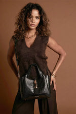 Load image into Gallery viewer, Black Small Etta Tote Bag
