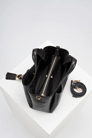 Black Small Etta Tote Bag