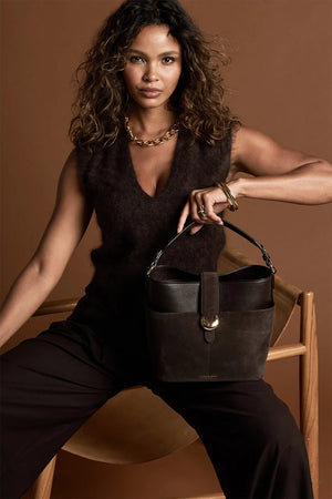 Chocolate Indra Bucket Crossbody