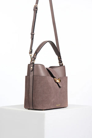 Taupe Indra Bucket Crossbody