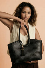 Load image into Gallery viewer, Black Tote Lillie Bag
